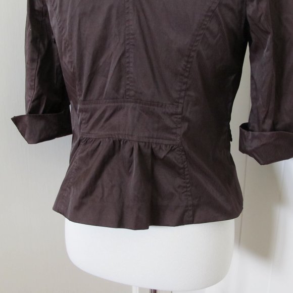 Aziz | Chocolate Half Sleeve Blazer - Picture 7 of 13